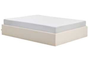 Kave Home Béžová dvoulůžková postel Nelzi 150 x 200 cm s úložným prostorem