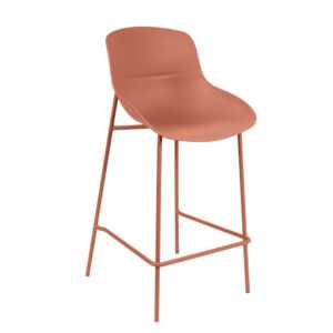 Somcasa Červená plastová barová židle Fabian 66 cm