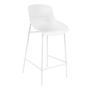 Somcasa Bílá plastová barová židle Fabian 66 cm