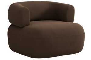 Windsor & Co Hnědé sametové křeslo Aldrin