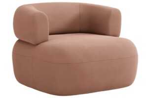 Windsor & Co Růžové sametové křeslo Aldrin