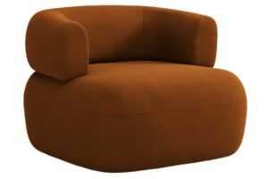 Windsor & Co Terakotově oranžové sametové křeslo Aldrin