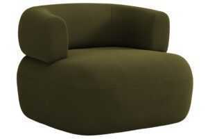 Windsor & Co Zelené sametové křeslo Aldrin