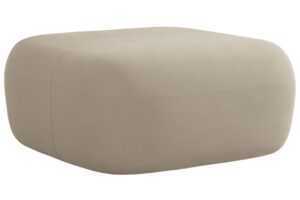 Windsor & Co Béžová sametová podnožka Aldrin 90 x 88 cm