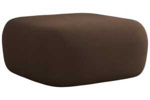 Windsor & Co Hnědá sametová podnožka Aldrin 90 x 88 cm