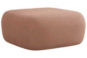 Windsor & Co Růžová sametová podnožka Aldrin 90 x 88 cm