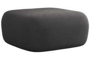 Windsor & Co Tmavě šedá sametová podnožka Aldrin 90 x 88 cm