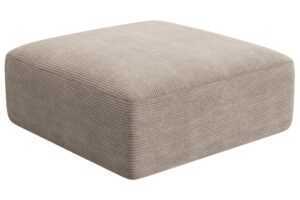 Cosmopolitan Design Béžová manšestrová podnožka Campi 90 x 90 cm