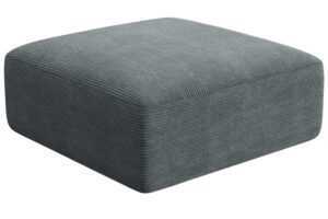 Cosmopolitan Design Šedá manšestrová podnožka Campi 90 x 90 cm