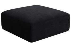 Cosmopolitan Design Černá manšestrová podnožka Campi 90 x 90 cm