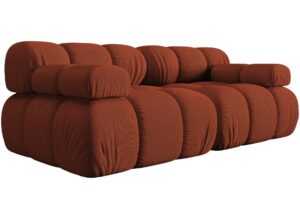 Micadoni Terakotově oranžová dvoumístná pohovka Bellis 188 cm