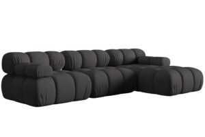 Micadoni Šedá rohová pohovka Bellis 282 cm