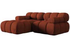 Micadoni Terakotově oranžová rohová pohovka Bellis 188 cm