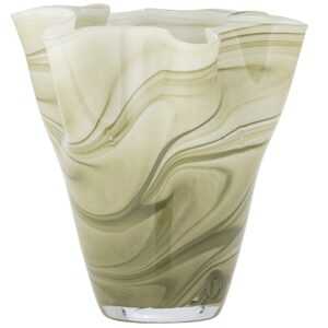 Bloomingville Zelená skleněná váza Toryn 24 cm