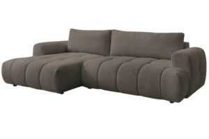 Bobochic Paris Hnědá bouclé rozkládací pohovka Fuji 292 cm