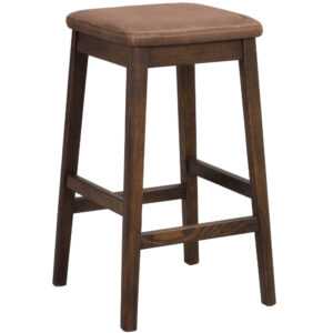 Rowico Hnědá kožená barová židle LIVEMORE 68 cm