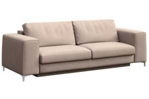 Rodier Béžová sametová rozkládací pohovka Rene 256 cm