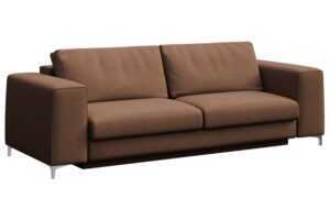 Rodier Hnědá sametová rozkládací pohovka Rene 256 cm