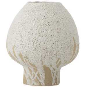 Bloomingville Bílá kameninová váza Morag 19 cm