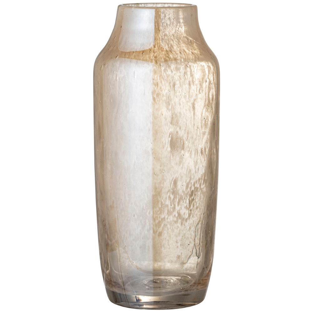 Bloomingville Béžová skleněná váza Frid 30