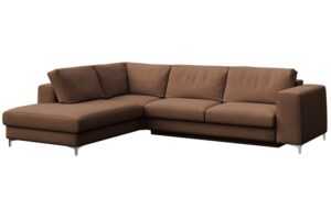 Rodier Hnědá sametová rozkládací pohovka Rene 302 cm