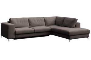 Rodier Šedá sametová rozkládací pohovka Rene 302 cm