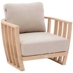 Hespéride Béžové dřevěné zahradní křeslo Lemindo