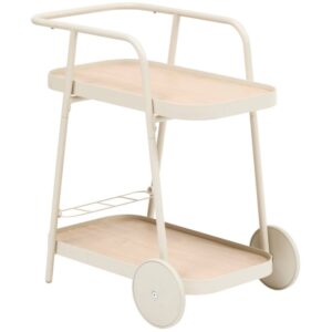 Hespéride Krémový zahradní servírovací stolek Easiness 76 x 50 cm