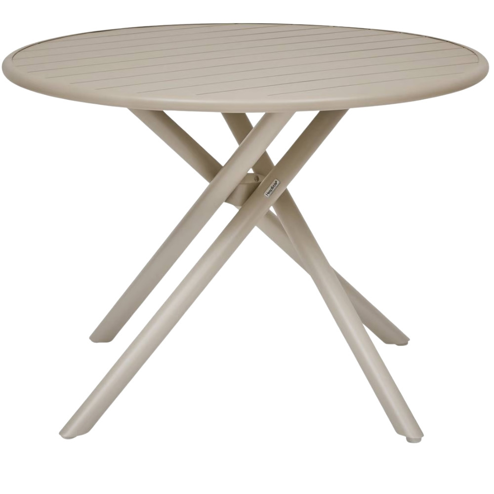 Hespéride Béžový kovový zahradní stůl Nebullia Ø 105 cm