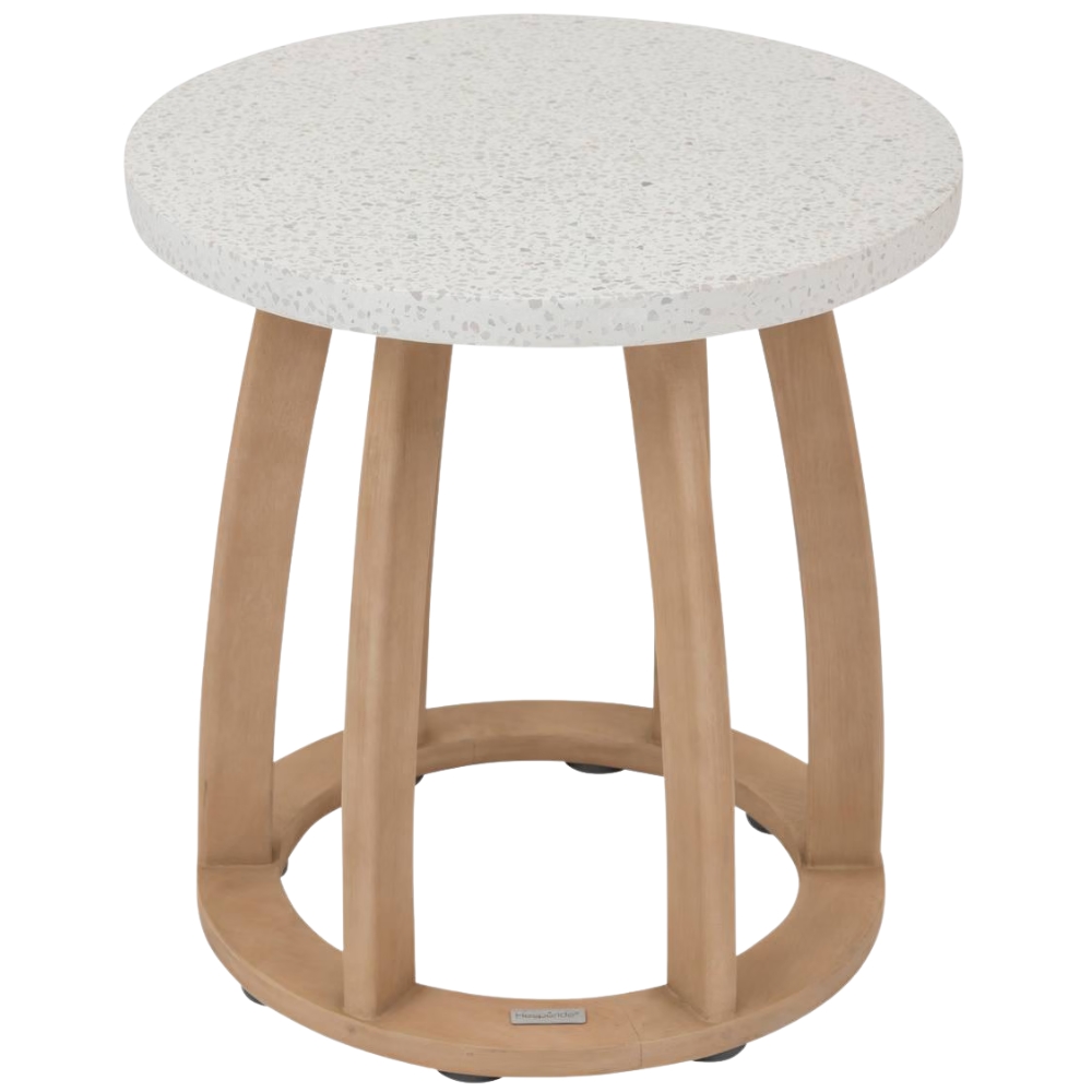 Hespéride Bílý zahradní stolek Lemindo ⌀ 50 cm