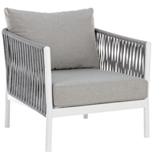 Bizzotto Šedo-bílé zahradní křeslo  Florencia